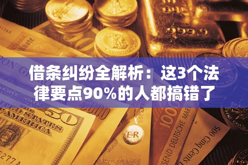 北京借条纠纷全解析：这3个法律要点90%的人都搞错了