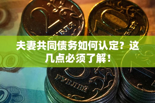 北京夫妻共同债务如何认定？这几点必须了解！
