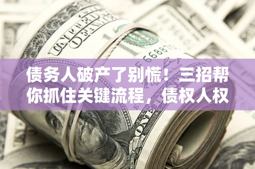 北京债务人破产了别慌！三招帮你抓住关键流程，债权人权益不再缩水