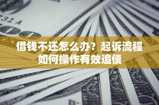北京借钱不还怎么办？起诉流程如何操作有效追债